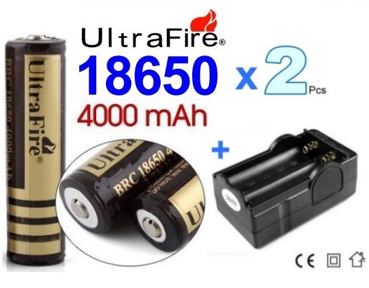 2 x Bateria 18650 4.000mAh