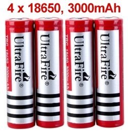 4 x Pila Bateria 18650 Litio