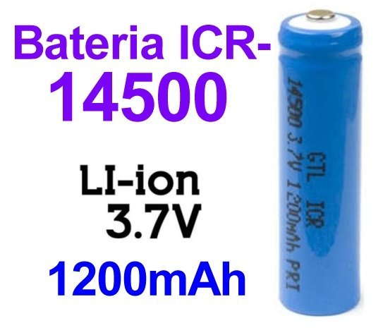 Pila-Batería ICR 14500 recargable 3.7v