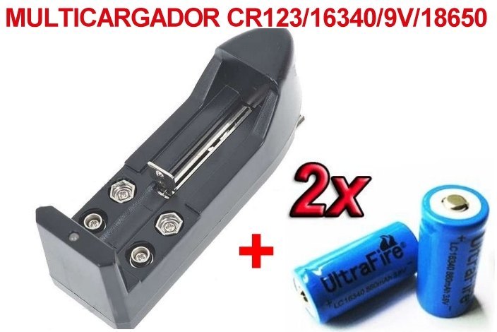 2 x Baterias CR123A Litio ion