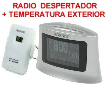 Radio Despertador con Sensor de Temperatura