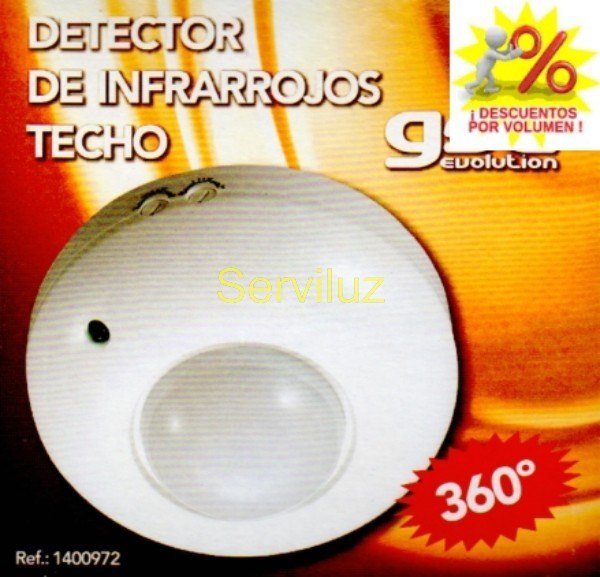 Interruptor Detector de movimiento de techo 360 1200w