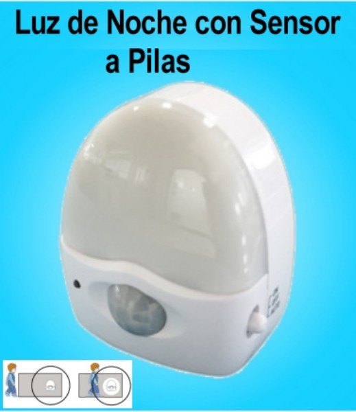 Funciona con pilas, tiras de luz LED con sensor de movimiento, luz nocturna  inteligente, activada por movimiento, para habitación, luz blanca fría