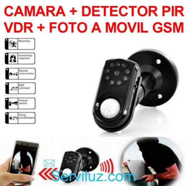 Detector de Movimiento con Camara Video Grabador y envio de Foto a movil